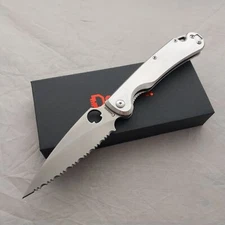 Daggerr Knives Sting Framelock Stainless Folding Serrated Pocket Knife F22FSSSN