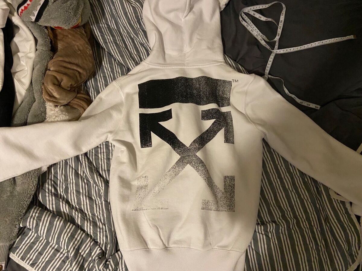 off white men white zip up cotton hoodie size XS | eBay off white men white zip up cotton hoodie size XS | eBay