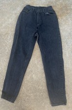 Vintage 80s Wrangler Black Relaxed Fit Tapered Leg Mom Jeans High Waisted A33