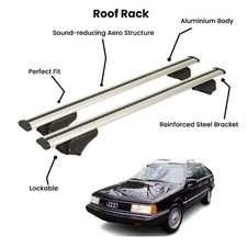 2 Pcs Silver Cross Bars For Audi 200 Sw 1983-1990