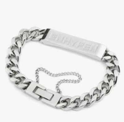 ENHYPEN Official Accessory EN- uniform 01 BRACELET silver NEW | eBay