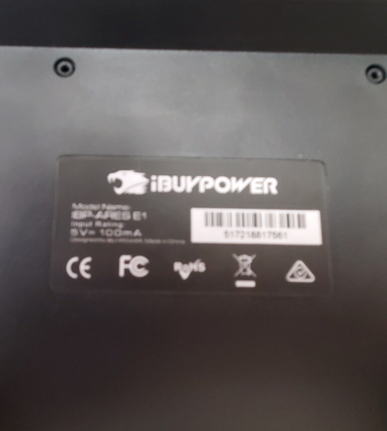 iBuyPower Gaming Keyboard IBP Ares E1 Black