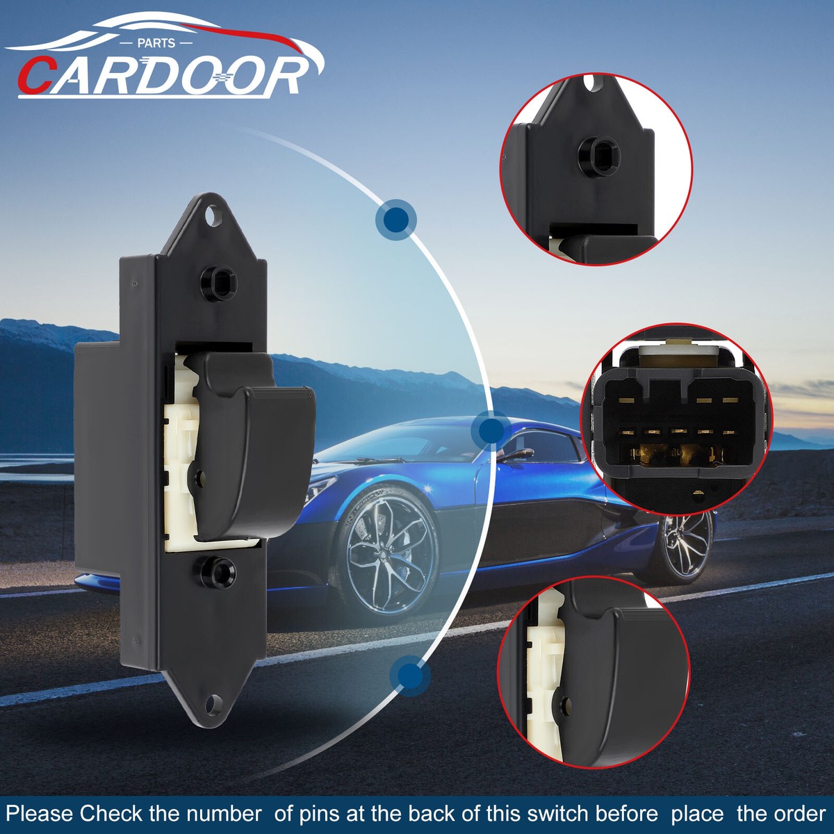 For Mitsubishi Lancer 2002-2012 Power Window Switch Rear Left
