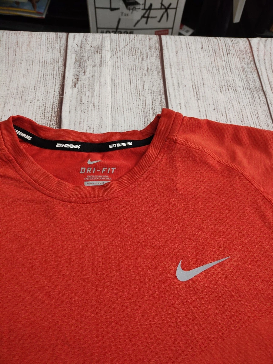 Nike dri fit running shirts red Clearance