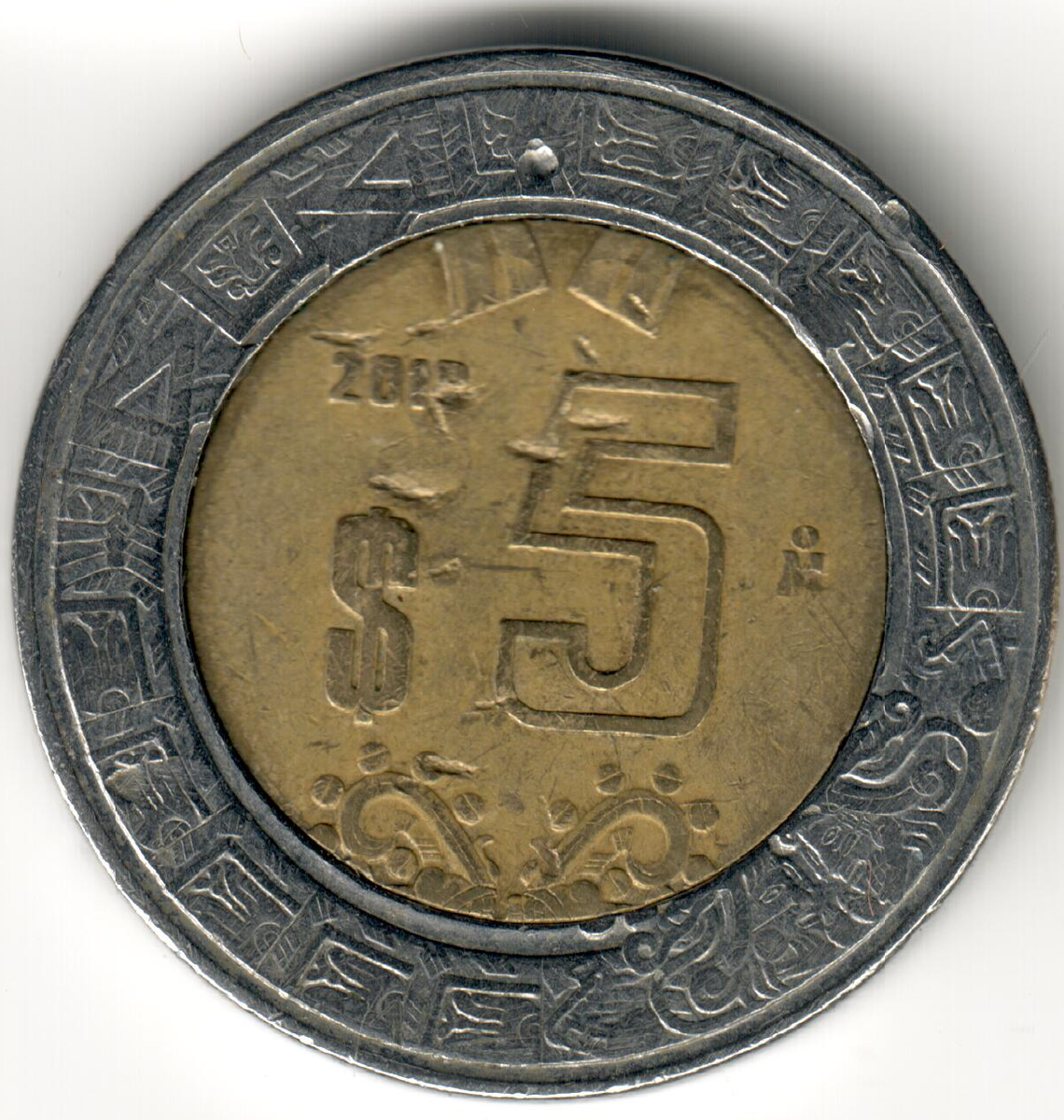 Mexico - 2019Mo - $5 Pesos - Bimetallic - #14760 | eBay