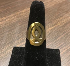 VERY RARE Jeep Collins ICHTHUS Sterling Silver And Brass Ring 6 3/4