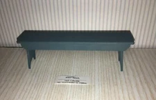 MINIATURE DOLLHOUSE 1:12 SCALE BLUE WOOD BENCH BY SIR THOMAS THUMB - 907.3