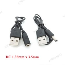 DC male female 3.5mm x1.35mm to USB Male A male charging Power Cable plug