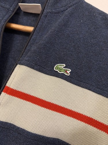 Lacoste baby boy blue sweater size 10 years cotton - Picture 3 of 11