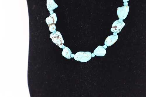Pre-owned 25" Long TURQUOISE NUGGET Necklace - Picture 6 of 7