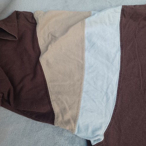 Enyce Abbigliamento Camicia 2XL XXL Uomo Marrone Tan Logo Colorblock Patchwork - Foto 13 di 20