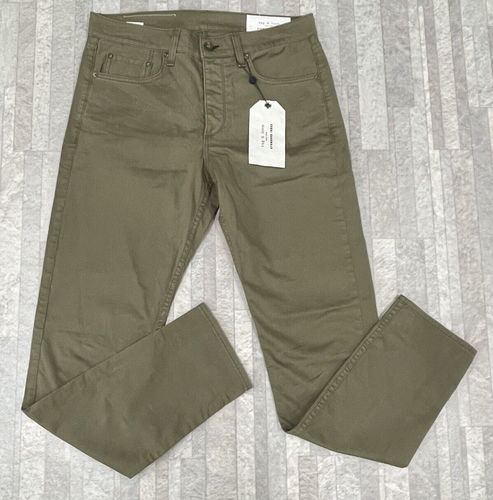NWT $225 Rag & Bone Standard Issue Men's Slim Fit 2 Pants In Army Size: 32 - Picture 2 of 5