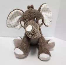 Hugfun Brown Yellow Polka Dot Elephant Plush Soft Toy Stuffed Animal 12"