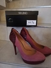 Extravagante Highheels Gr 38 Altrosa, Bordeaux "Via Uno"
