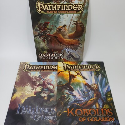 Pathfinder Player Companion Book Lot: HALFLINGS, KOBOLDS, BASTARDS Of Golarion