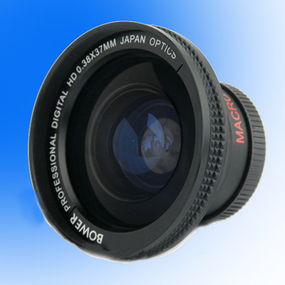Bower 37mm Wide fisheye Lens for Canon Vixia HF100 HF11 HF20 HF200 HG20 HG210