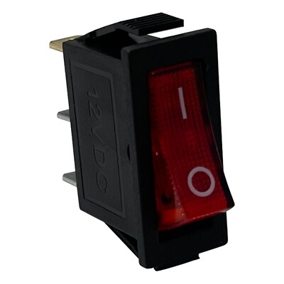 4 Pcs Red LED Toggle Switch - 3 Pin Rocker Switch 12V 20A SPST Car/Boat - USA