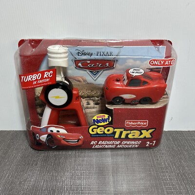 Disney Cars GeoTrax Lightning McQueen Rust-Eze & Turbo RC Remote Tested Works V2
