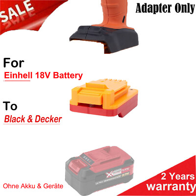 Akku Adapter Konverter für Einhell 18V Akku auf Black & Decker 20V Werkzeuge
