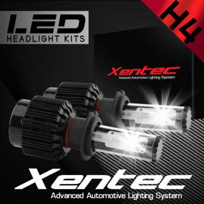 XENTEC 488W 48800LM CREE LED Headlight H4 HB2 9003 Hi/low beams 6000K Bulbs