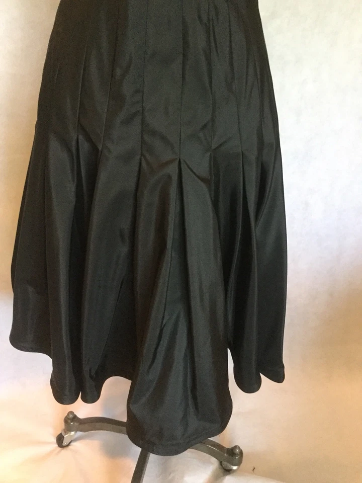 VESTIDO DE NOCHE FORMAL MUJER COLECCIÓN TADASHI NEGRO SEDA Y POLIÉSTER TALLA 4 Foto 3 de 4