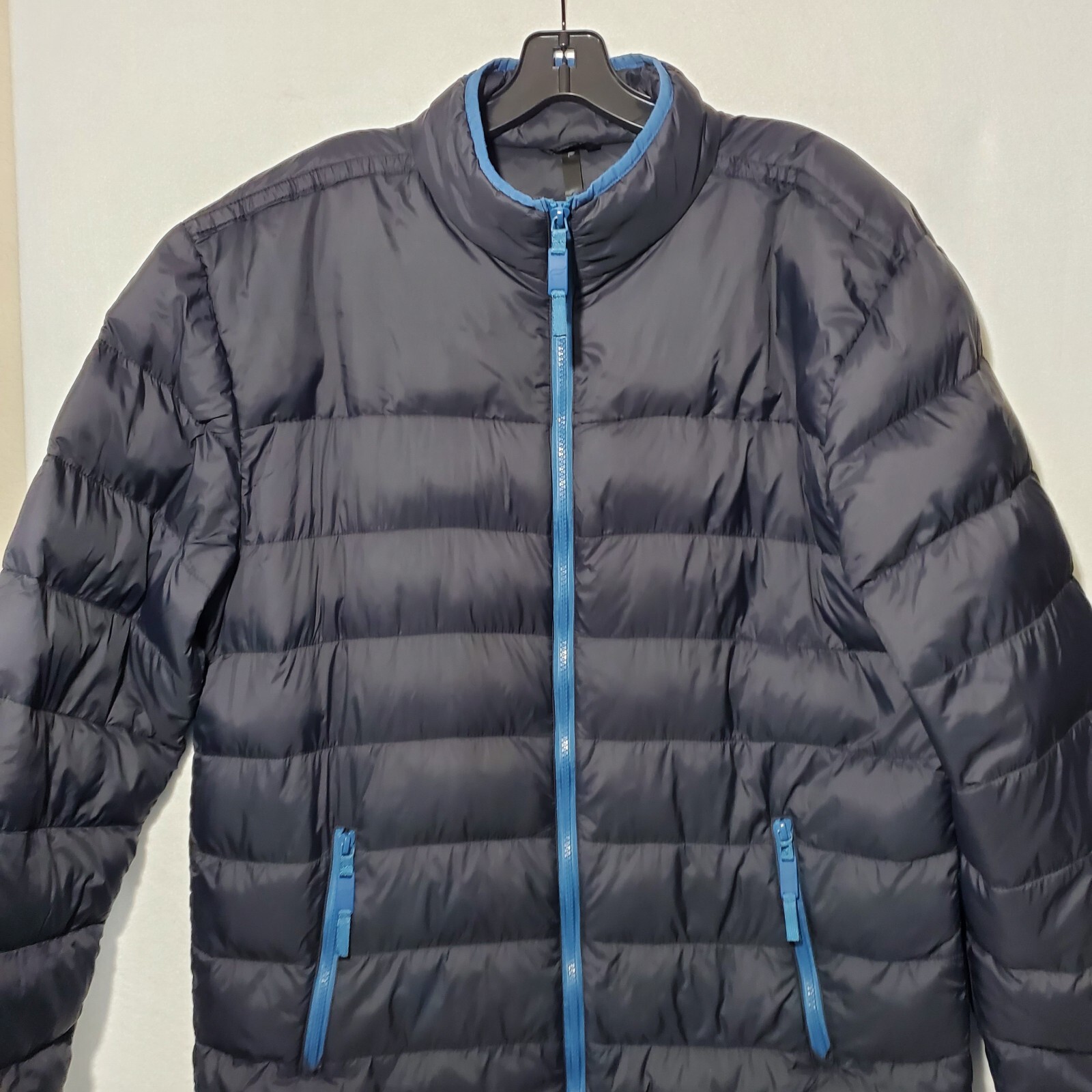 Fabletics Jacket Men Large Black Packable Puffer … - image 12