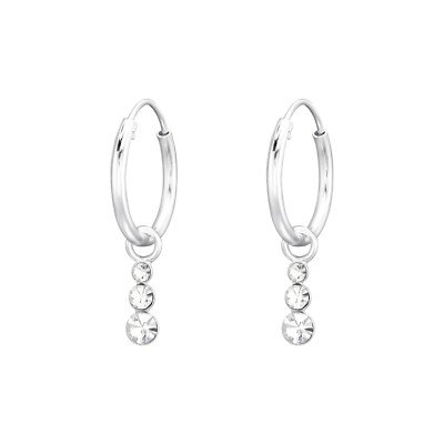 Trippel Crystal Earring Silver