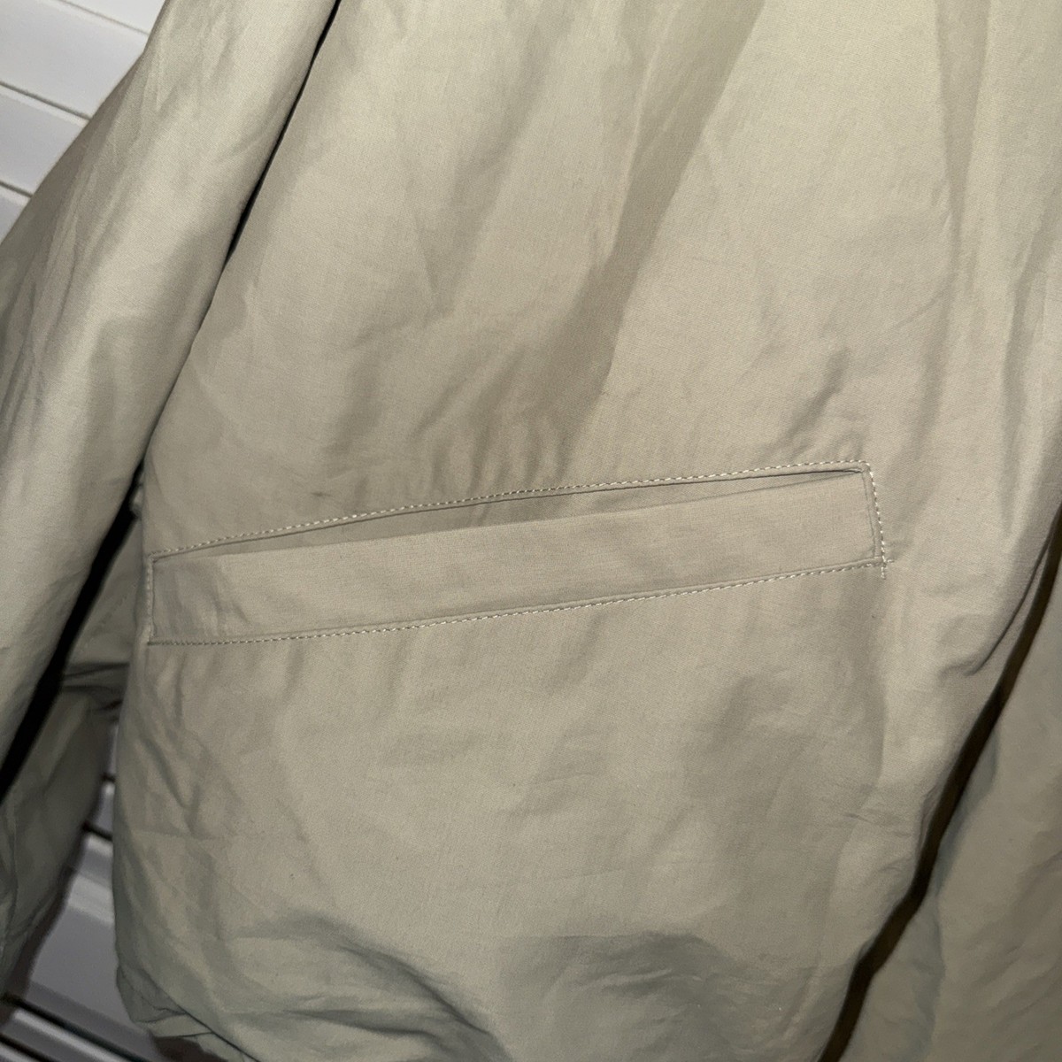 Fear of God Essentials Mockneck Oatmeal track jacket Half Zip. M Size View 4