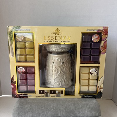 ESSENZA Ceramic Scented Wax Warmer with 4 Fragrance Cube Sets   READ DSEC