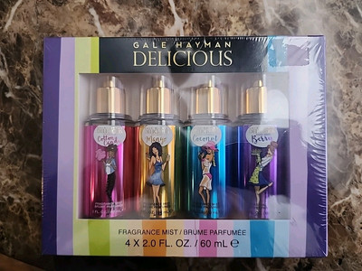 DELICIOUS GALE HAYMAN Women 4pc SET 2.0 OZ FRAGRANCE MIST Mango Berry Coconut
