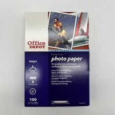 100 Packs Office Depot Premium Photo Paper High Gloss 4X6