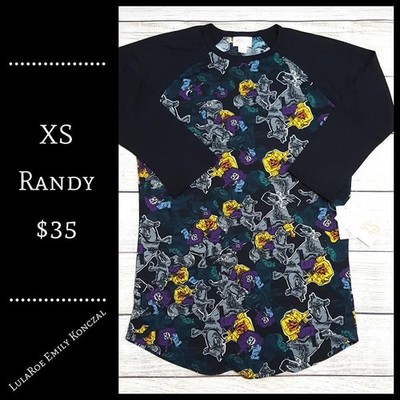 Halloween LulaRoe - Randy 3/4 sleeve - Size XS- NEW - retail $35