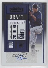 2020 Panini Contenders Rookie 2 Draft Ticket Blue 52/99 Bryan Abreu Auto 02rn