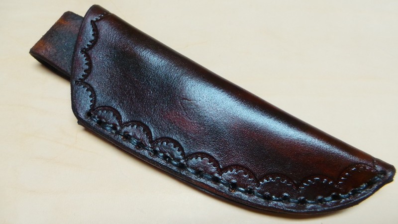 HAND MADE  LEATHER KNIFE SHEATH  5"