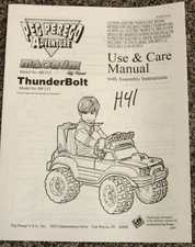 Peg Perego Adventure Magnum Thunderbolt HP212 213 Use & Care Owners Manual 8/97