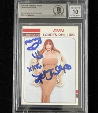 Lauren Phillips Signed Custom Trading Card BAS Beckett COA Autograph Grade 10