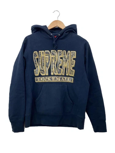 Sweat à capuche Supreme bleu marine S occasion