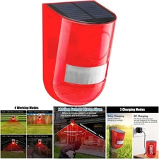 110 Decibels Motion Sensor Alarm 6 LEDs Flash Strobe Security System