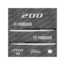 411 Klistremerker Aftermarket   til Yamaha 200 (2008) Påhengsmotor Klistremerker (Stic...