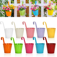 HäNgende Metall-BlumentöPfe 16Cm Set FüR Balkon, Fenster, Garten, Rostschutz