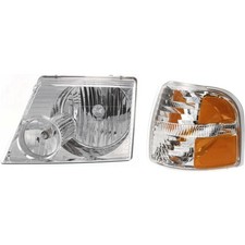 For Ford Explorer 02-04 Left Headlight Clear Lens Composite w Bulbs 1L2Z13008AB