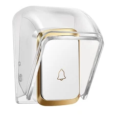 Waterproof Cover for Wireless Doorbell Door Bell Ring Chime Button Transparent