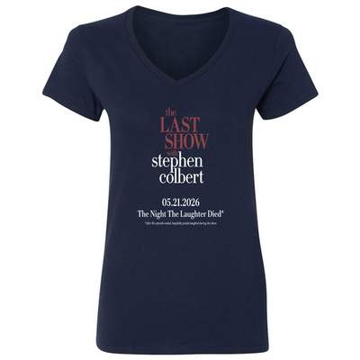 #ad The Last Show with Stephen Colbert 2026 Ladies#x27; V Neck Tshirt $16.99