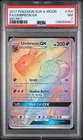 2017 POKEMON SUN & MOON SECRET #154 FULL ART/UMBREON GX PSA 7