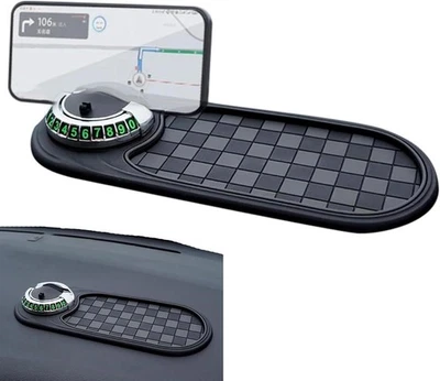 Multifunctional Car Anti-Slip Mat Rotatable Car Dashboard Pad Phone Holder UK