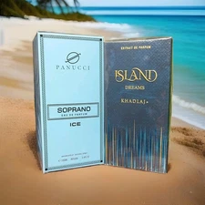 Soprano Ice Eau De Parfum for Men🔥3.4 Fl Khadlaj Island Dreams 100ml Combo