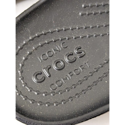 Crocs Iconic Comfort Flip Flop Black Sandals Womens Size 7 NWT - Picture 7 of 10
