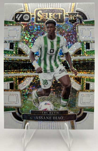 Assane Diao 2023-24 Panini Select La Liga RC Terrace White Sparkle Gem