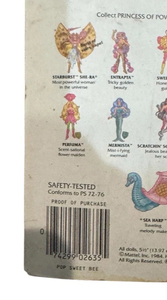 Muñeca SweetBee Princess of Power 1986 de colección sin usar, en caja Mattel She-Ra Glow Wings cómic Foto 4 de 4