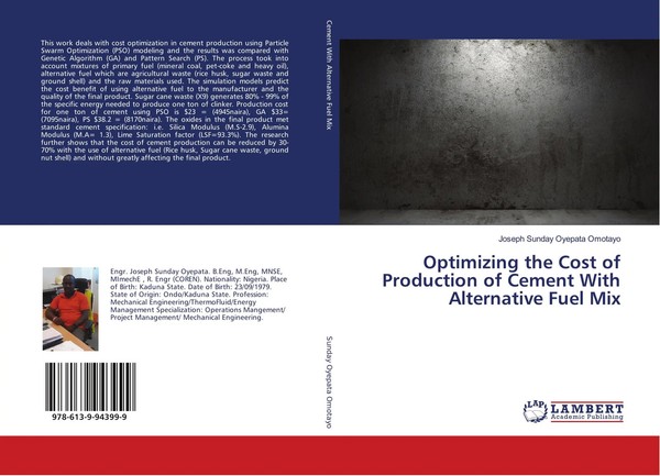 Joseph Sunday Oyepata Omotayo | Optimizing The Cost Of Production Of Cement...-image